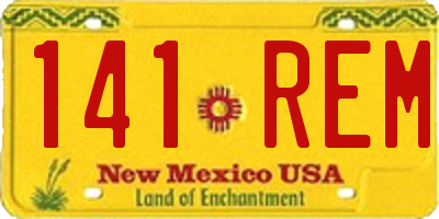 NM license plate 141REM
