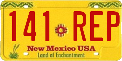 NM license plate 141REP