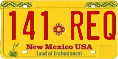 NM license plate 141REQ