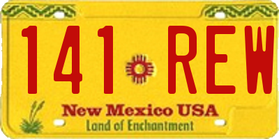 NM license plate 141REW