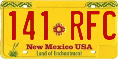 NM license plate 141RFC
