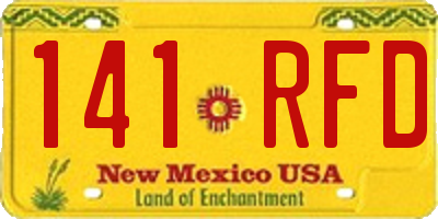NM license plate 141RFD