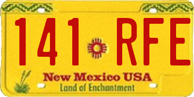 NM license plate 141RFE