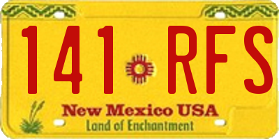 NM license plate 141RFS