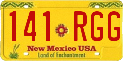 NM license plate 141RGG