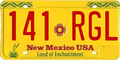 NM license plate 141RGL