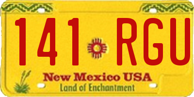 NM license plate 141RGU