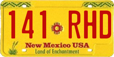 NM license plate 141RHD