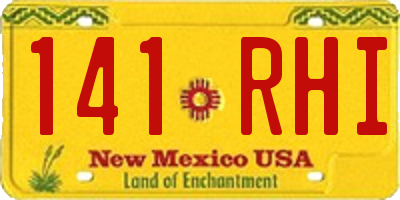 NM license plate 141RHI