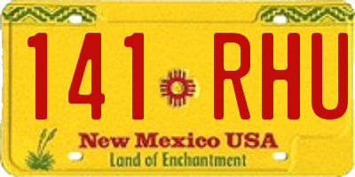 NM license plate 141RHU