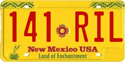 NM license plate 141RIL