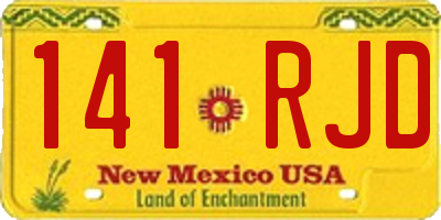 NM license plate 141RJD