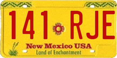 NM license plate 141RJE