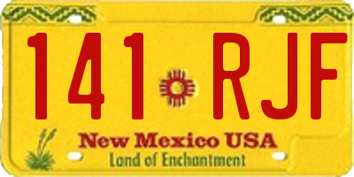 NM license plate 141RJF
