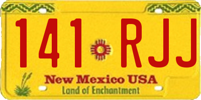 NM license plate 141RJJ