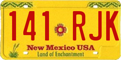 NM license plate 141RJK