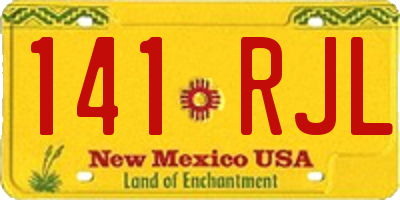 NM license plate 141RJL