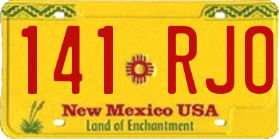 NM license plate 141RJO