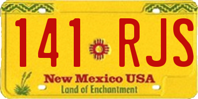 NM license plate 141RJS