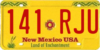 NM license plate 141RJU