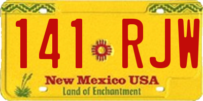 NM license plate 141RJW