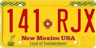 NM license plate 141RJX