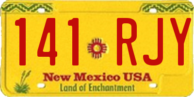 NM license plate 141RJY