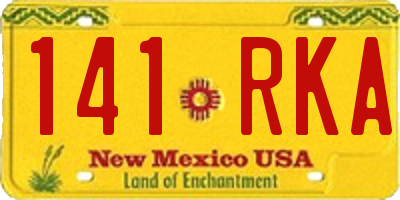 NM license plate 141RKA