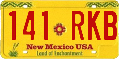 NM license plate 141RKB