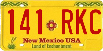 NM license plate 141RKC