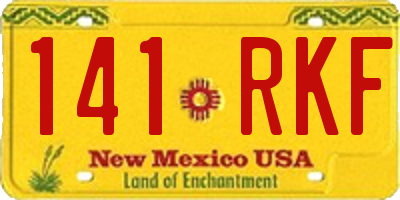 NM license plate 141RKF