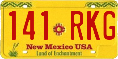 NM license plate 141RKG