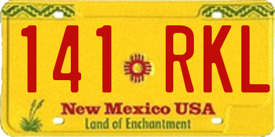 NM license plate 141RKL