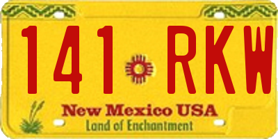 NM license plate 141RKW