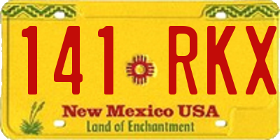 NM license plate 141RKX
