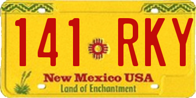 NM license plate 141RKY