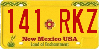 NM license plate 141RKZ