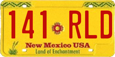 NM license plate 141RLD