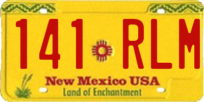 NM license plate 141RLM