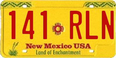 NM license plate 141RLN