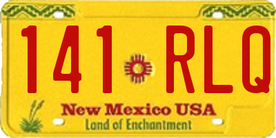 NM license plate 141RLQ