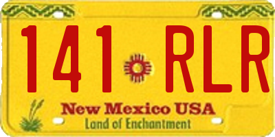 NM license plate 141RLR