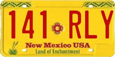 NM license plate 141RLY