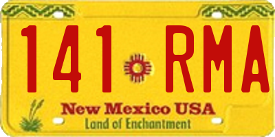 NM license plate 141RMA