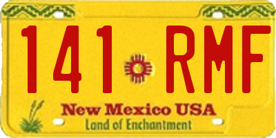 NM license plate 141RMF