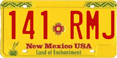 NM license plate 141RMJ