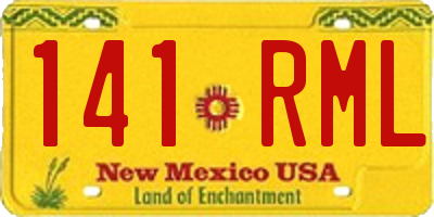NM license plate 141RML