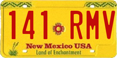 NM license plate 141RMV