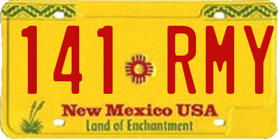 NM license plate 141RMY