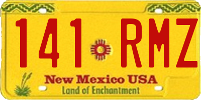 NM license plate 141RMZ